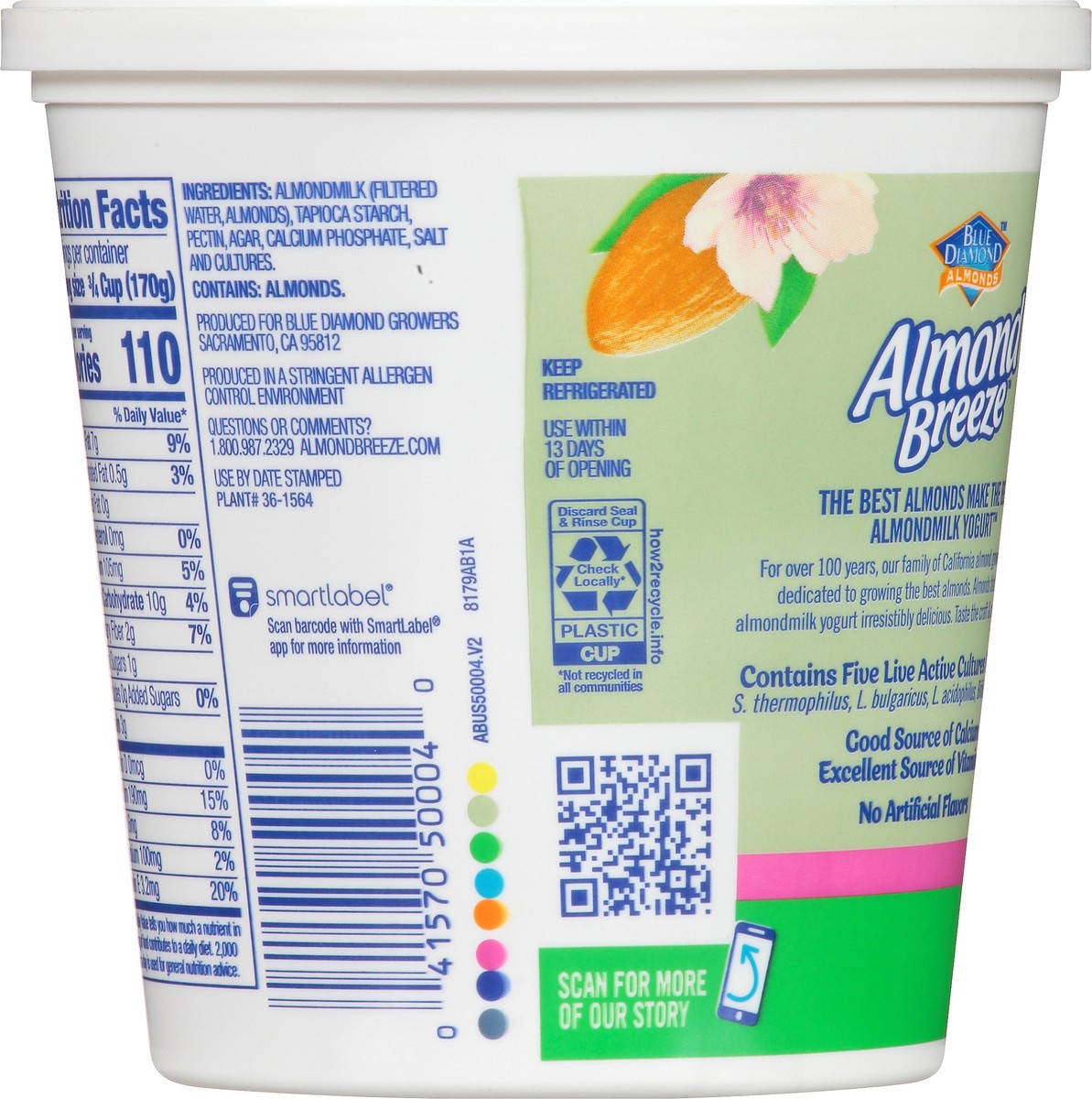 slide 10 of 10, Almond Breeze Unsweetened Original Almondmilk Yogurt - 24oz, 24 oz