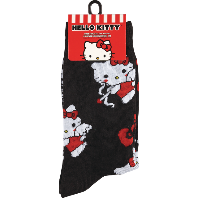 slide 1 of 1, Vday Ladies Hkitty Sock Ast, 1 ct