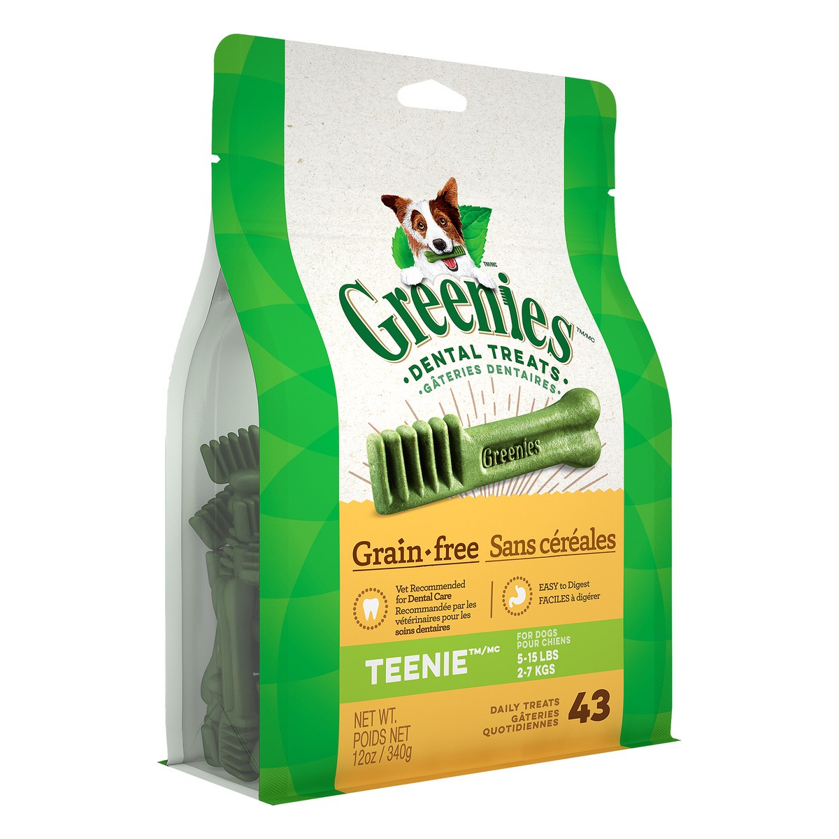 slide 2 of 9, Greenies Grain Free Teenie Natural Dental Care Dog Treats, 12 oz