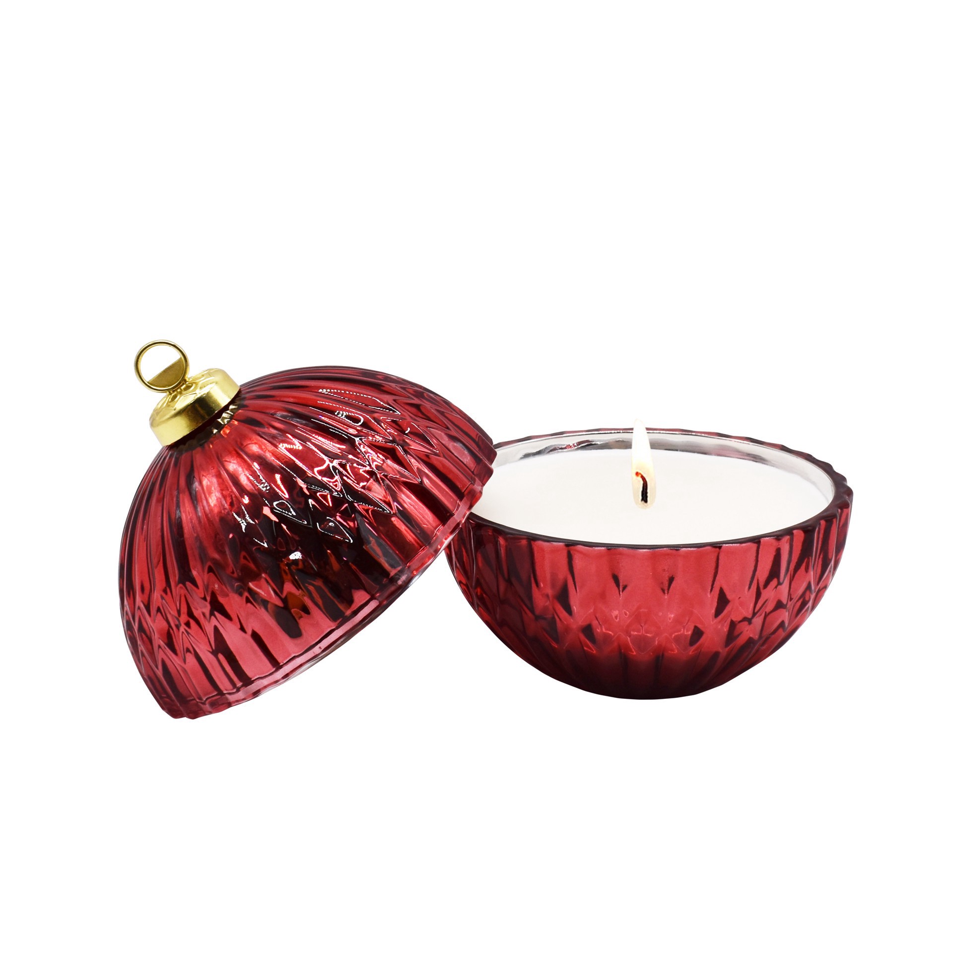 slide 2 of 3, 3.4oz. Berry Glimmer Scented Ball Ornament Candle By Ashland, 3.4 oz