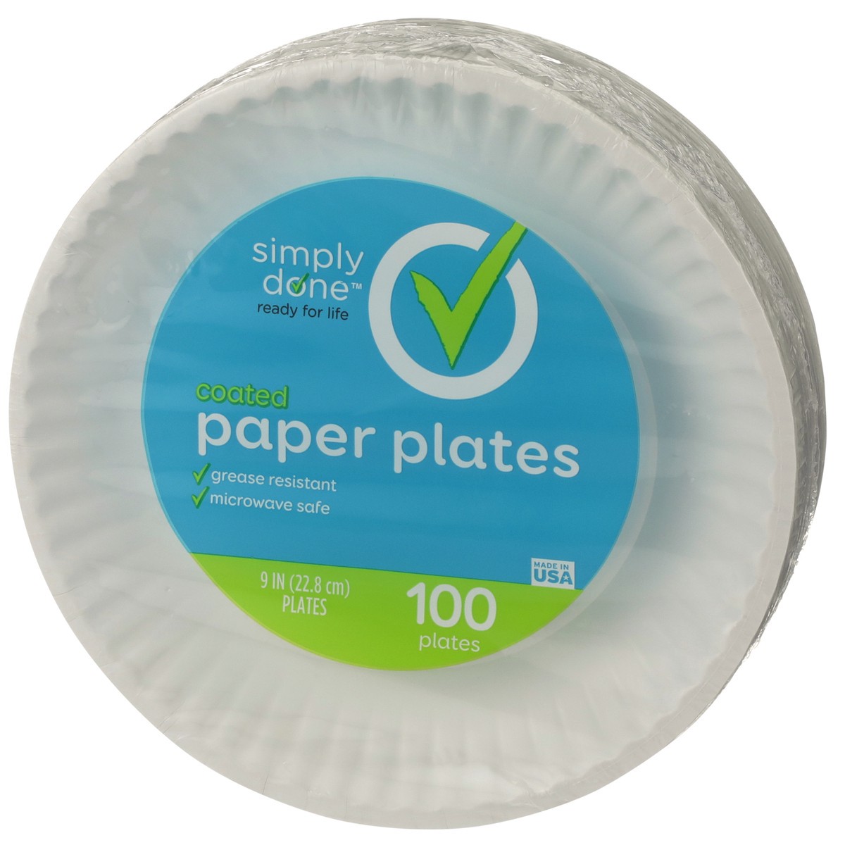 slide 6 of 8, Simply Done Coated Paper Plates, 100 ct; 9 in