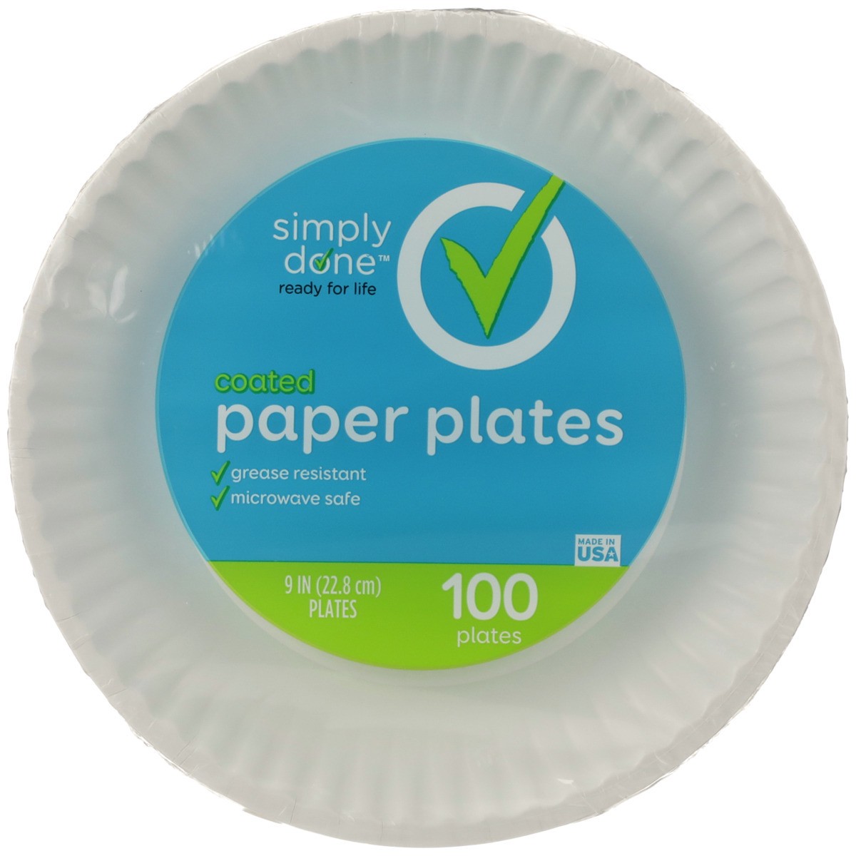 slide 2 of 8, Simply Done Coated Paper Plates, 100 ct; 9 in