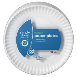 Simply Done Coated Paper Plates 100 ea