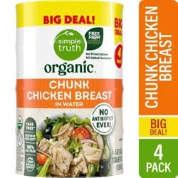 Simple Truth Organic Chunk Chicken Breast In Water - 4 ct; 5 oz