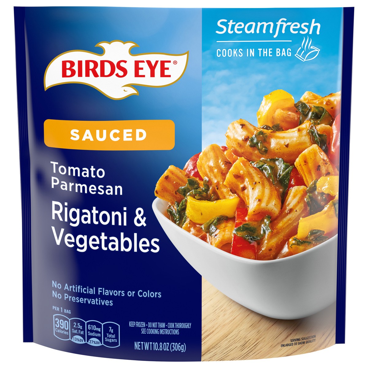 slide 1 of 5, Birds Eye Sauced Tomato Parmesan Rigatoni & Vegetables 10.8 oz, 10.8 oz