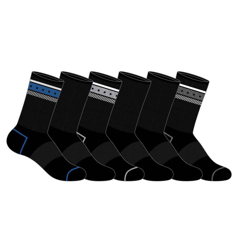 slide 1 of 1, Steve Madden Athletic Crew Socks, 6 ct