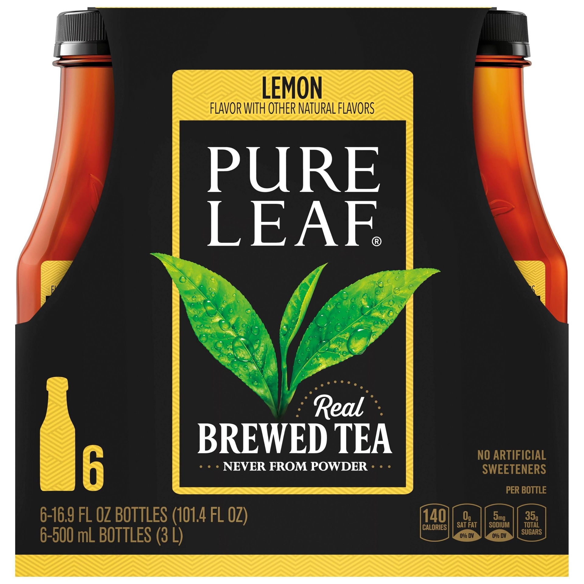 slide 1 of 2, Pure Leaf Lemon Iced Tea, 6 ct; 18.5 oz