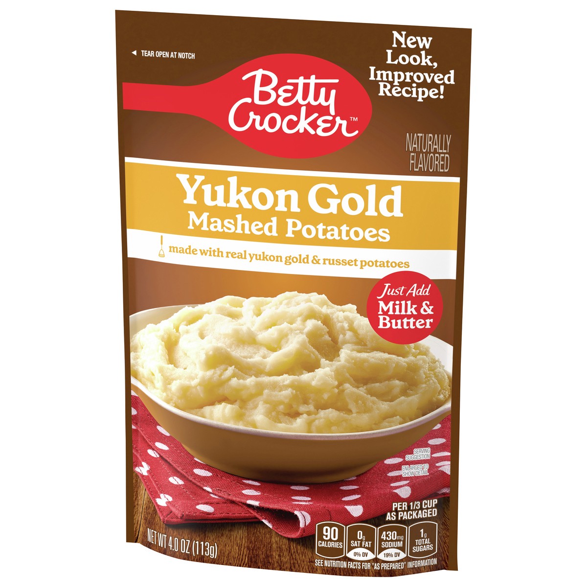 slide 8 of 9, Betty Crocker Yukon Gold Mashed Potatoes, 4 ounces, 4 oz