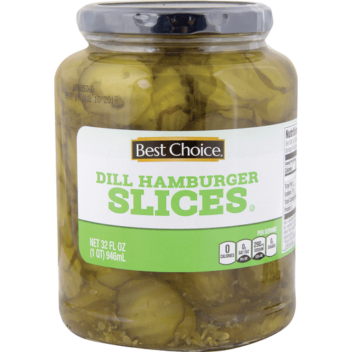 slide 1 of 1, Best Choice Hamburger Dill Slices, 32 oz