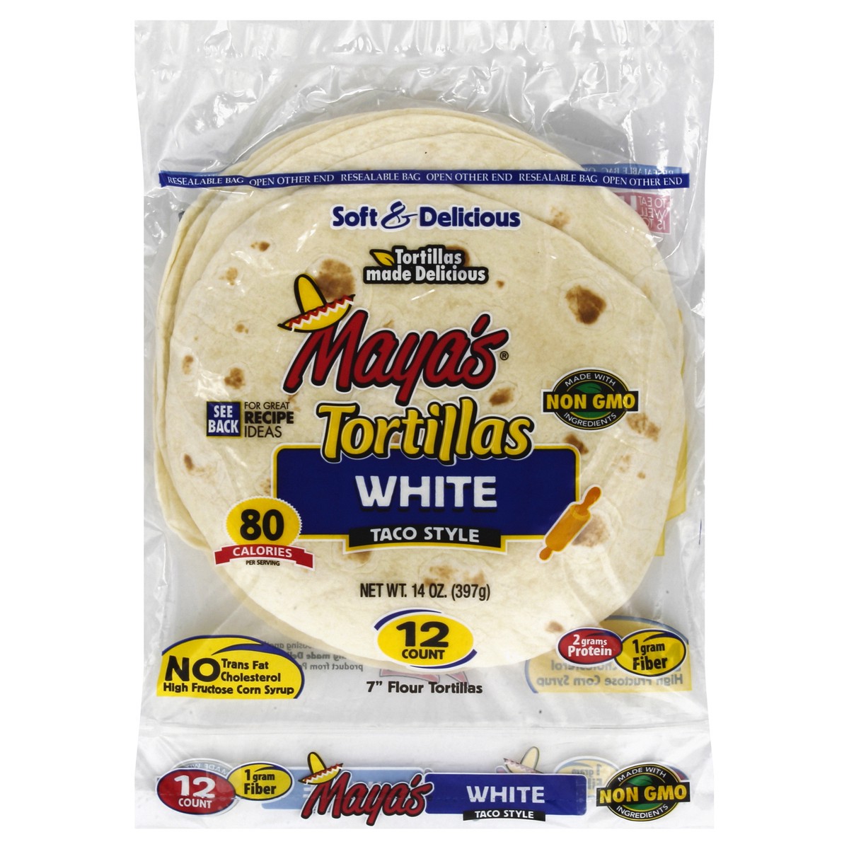 slide 7 of 8, Maya's Taco Style Flour White Tortillas 12 ea, 12 ct