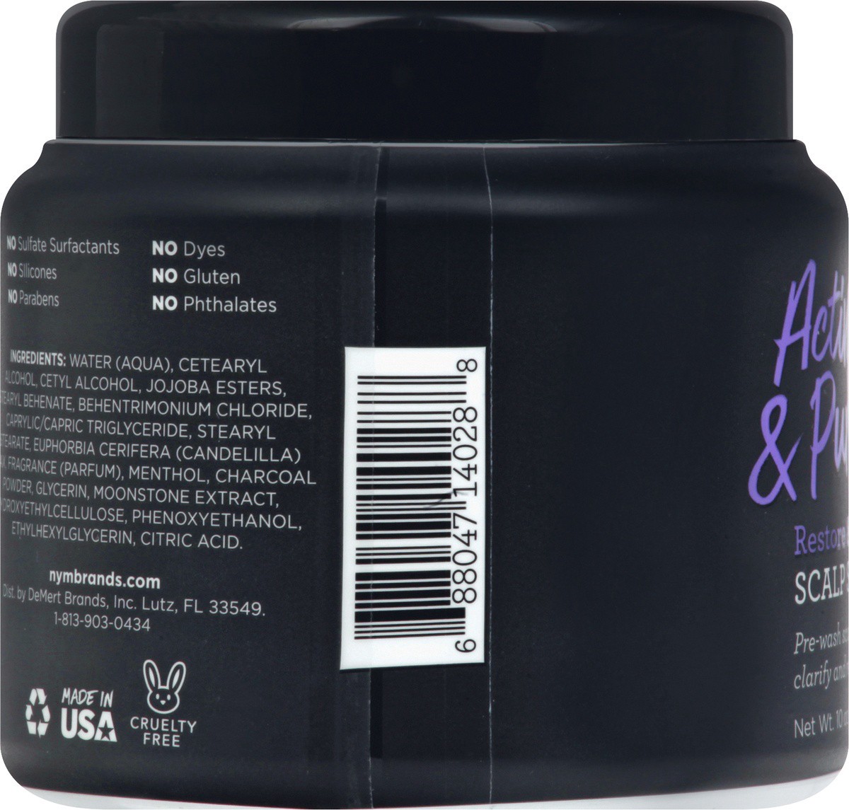 slide 5 of 7, Not Your Mother's Scalp Scrub, Activated Bamboo Charcoal & Purple Moonstone, Restore & Reclaim, 10 oz