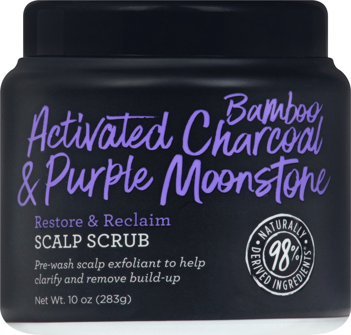 slide 6 of 7, Not Your Mother's Scalp Scrub, Activated Bamboo Charcoal & Purple Moonstone, Restore & Reclaim, 10 oz