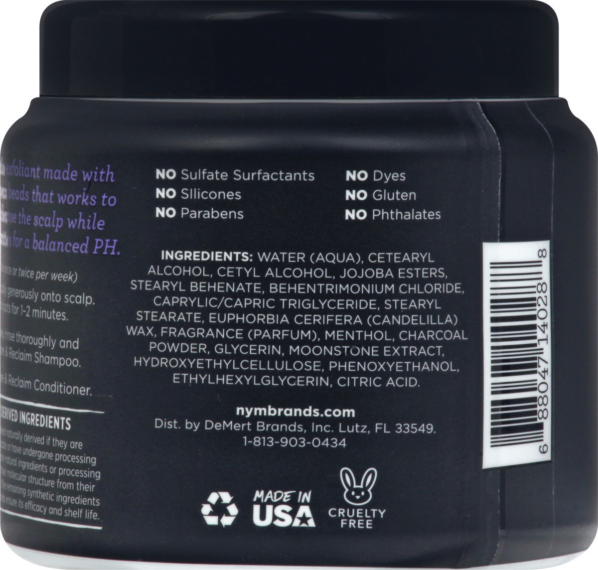 slide 2 of 7, Not Your Mother's Scalp Scrub, Activated Bamboo Charcoal & Purple Moonstone, Restore & Reclaim, 10 oz