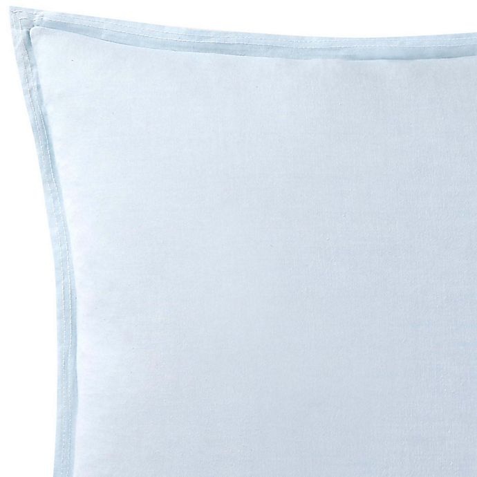 slide 2 of 3, Brooklyn Loom Chambray Loft European Pillow Sham - Aqua, 1 ct