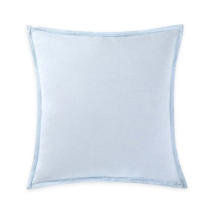 slide 1 of 3, Brooklyn Loom Chambray Loft European Pillow Sham - Aqua, 1 ct