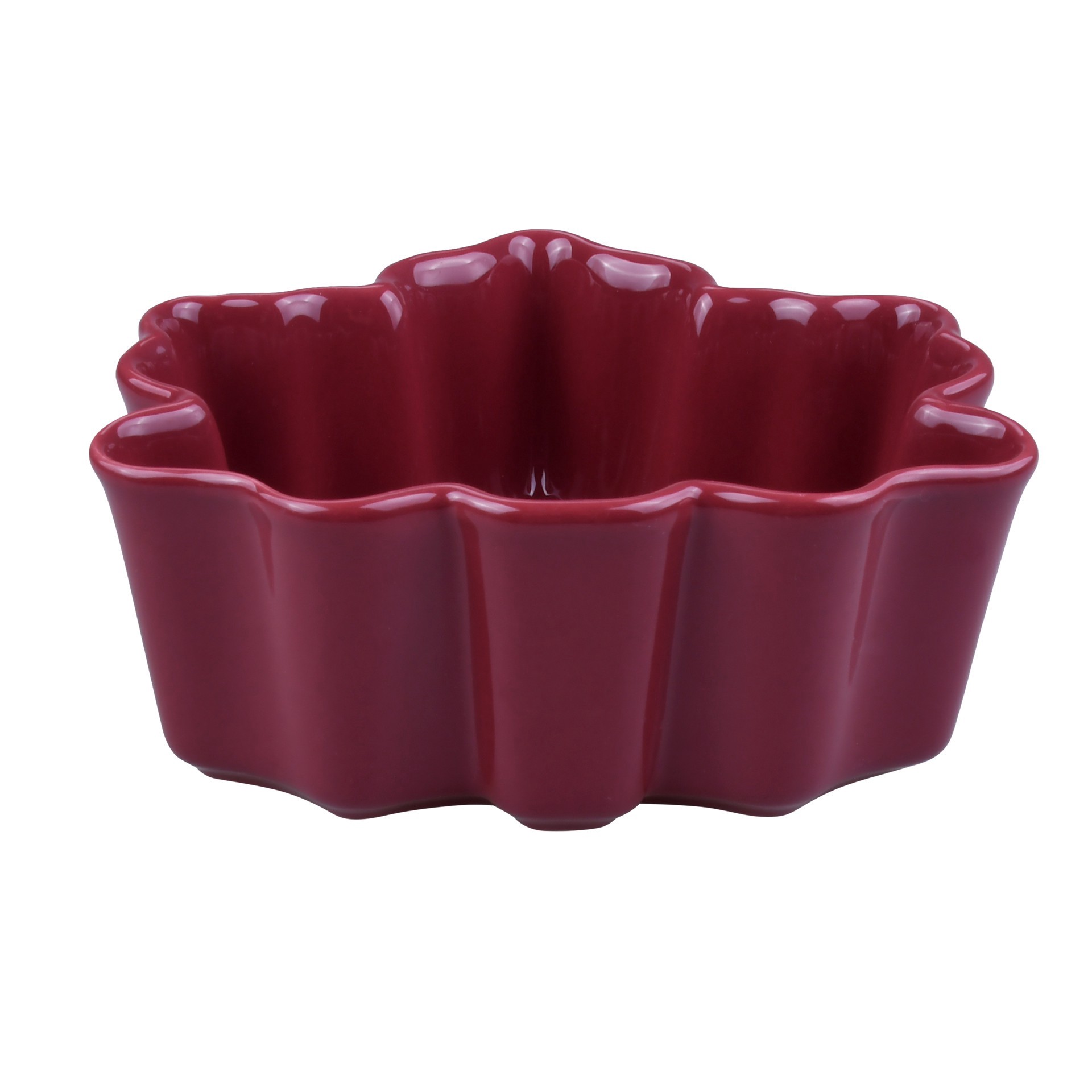 slide 2 of 5, 5" Burgundy Ceramic Ramekin By Makery, 2 in x 4 in x 2 in