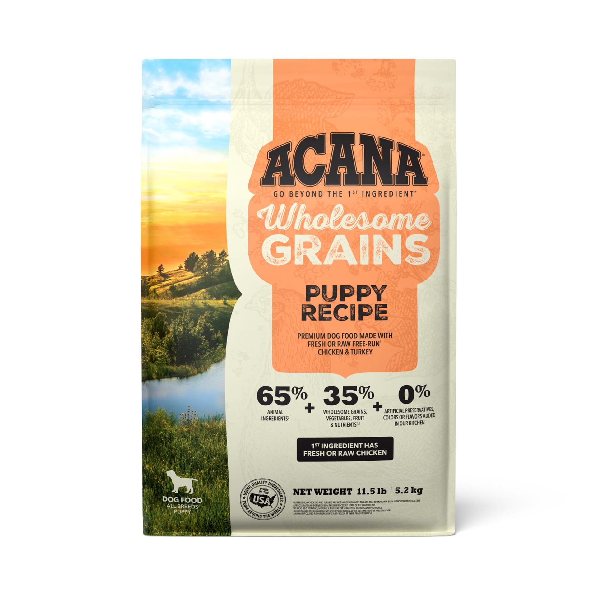 slide 1 of 5, ACANA Wholesome Grains Puppy, 11.5lb, 11.5 lb