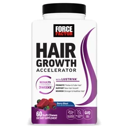 Force Factor Hair Growth Chews Mixed Berry 60ct