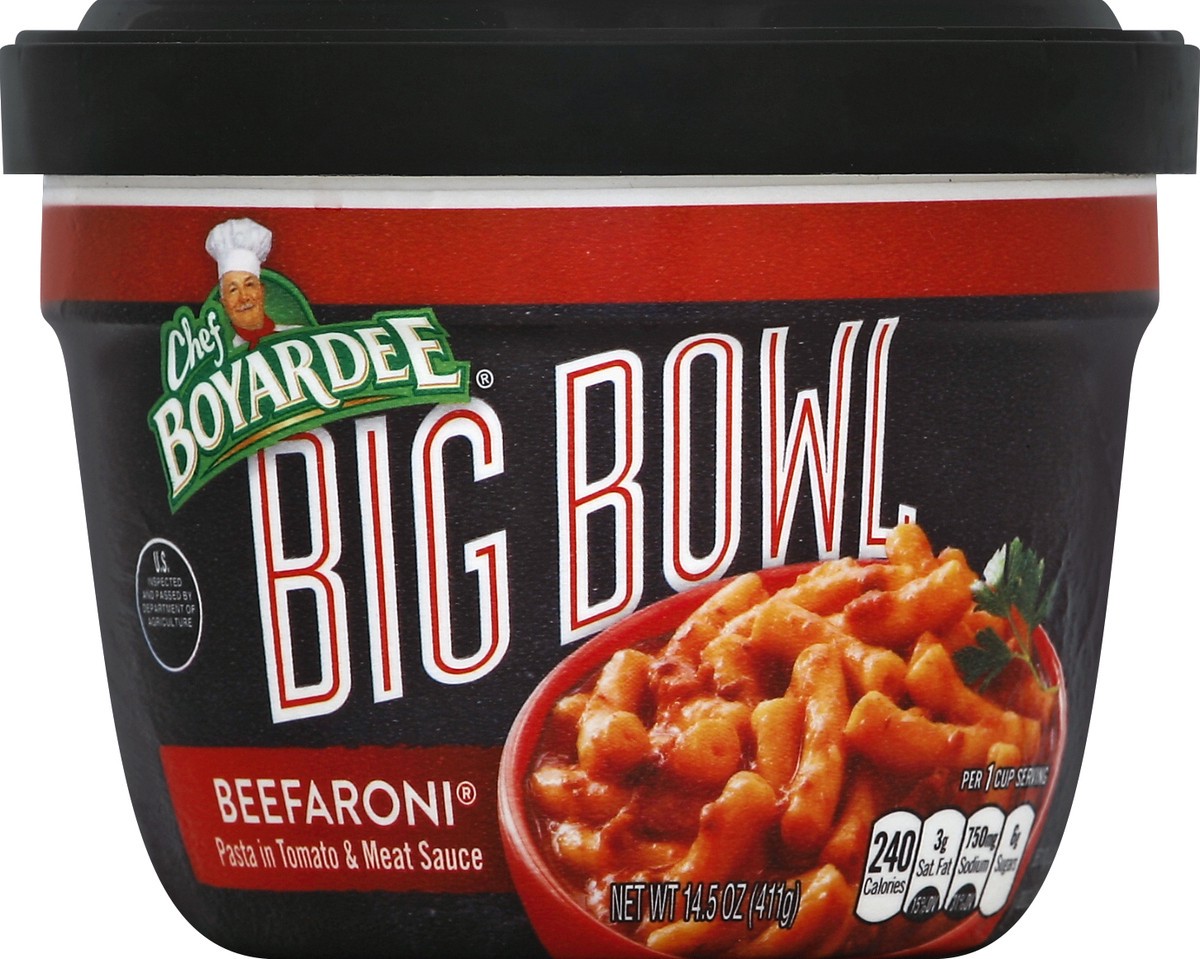 slide 3 of 3, Chef Boyardee Big Microwave Bowl-Beefaroni, 14.5 oz