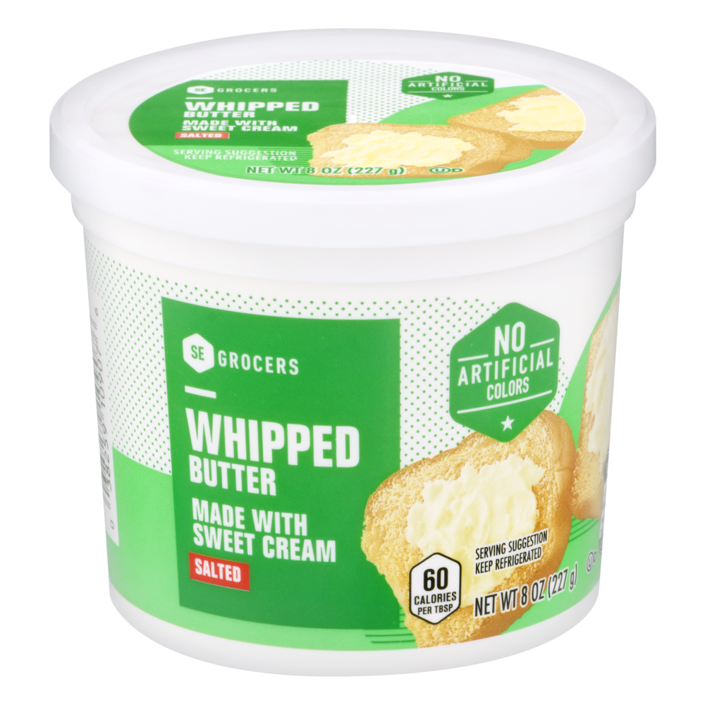 slide 1 of 1, SE Grocers Whipped Butter Salted, 8 oz