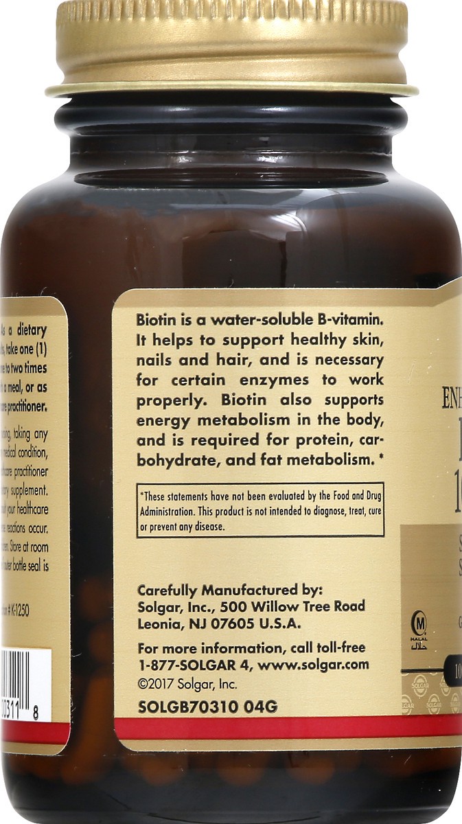 slide 11 of 11, Solgar Biotin 100 ea, 100 ct