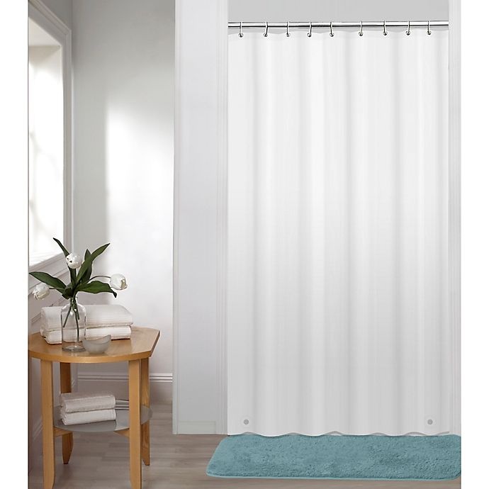 Simply Essential Heavyweight PEVA Shower Curtain Liner White 58 in x
