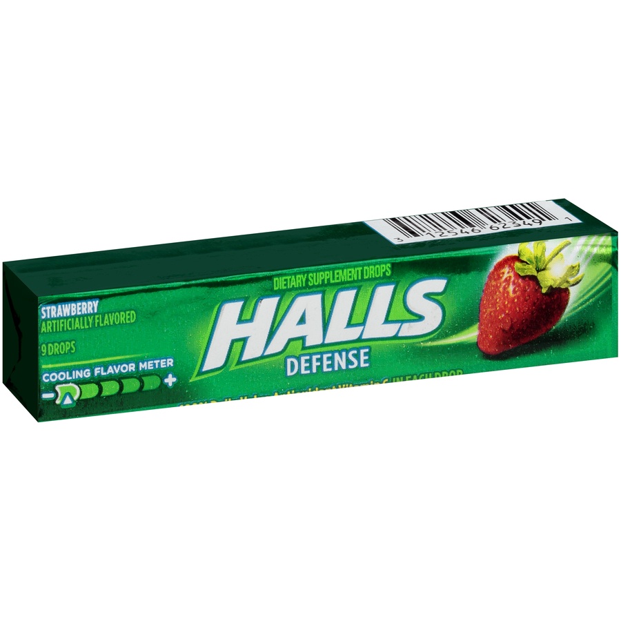 slide 2 of 7, Halls Defense Strawberry Supplement Drops, 1 ct