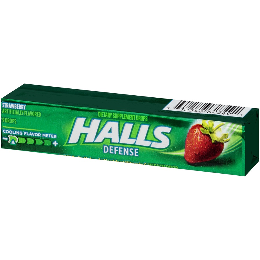 slide 3 of 7, Halls Defense Strawberry Supplement Drops, 1 ct