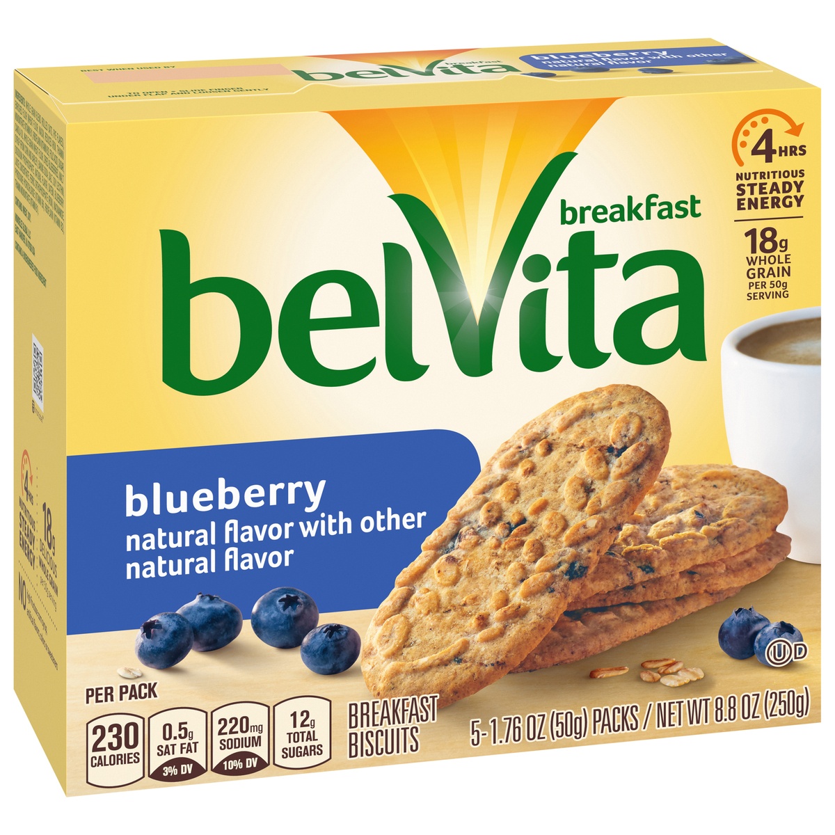 slide 2 of 11, belVita Blueberry Breakfast Biscuits (4 Biscuits Per Pack, 5 ct; 1.75 oz