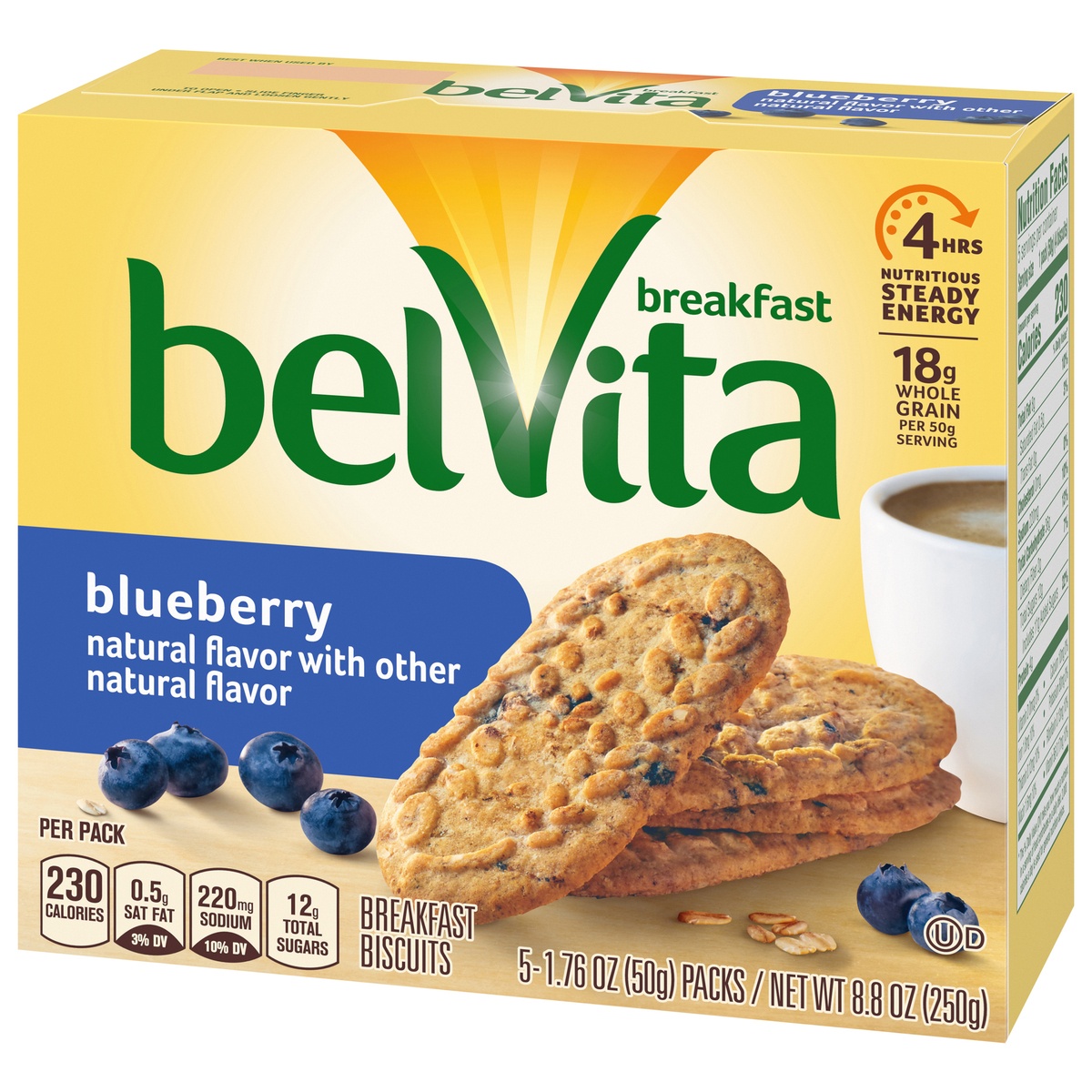 slide 3 of 11, belVita Blueberry Breakfast Biscuits (4 Biscuits Per Pack, 5 ct; 1.75 oz