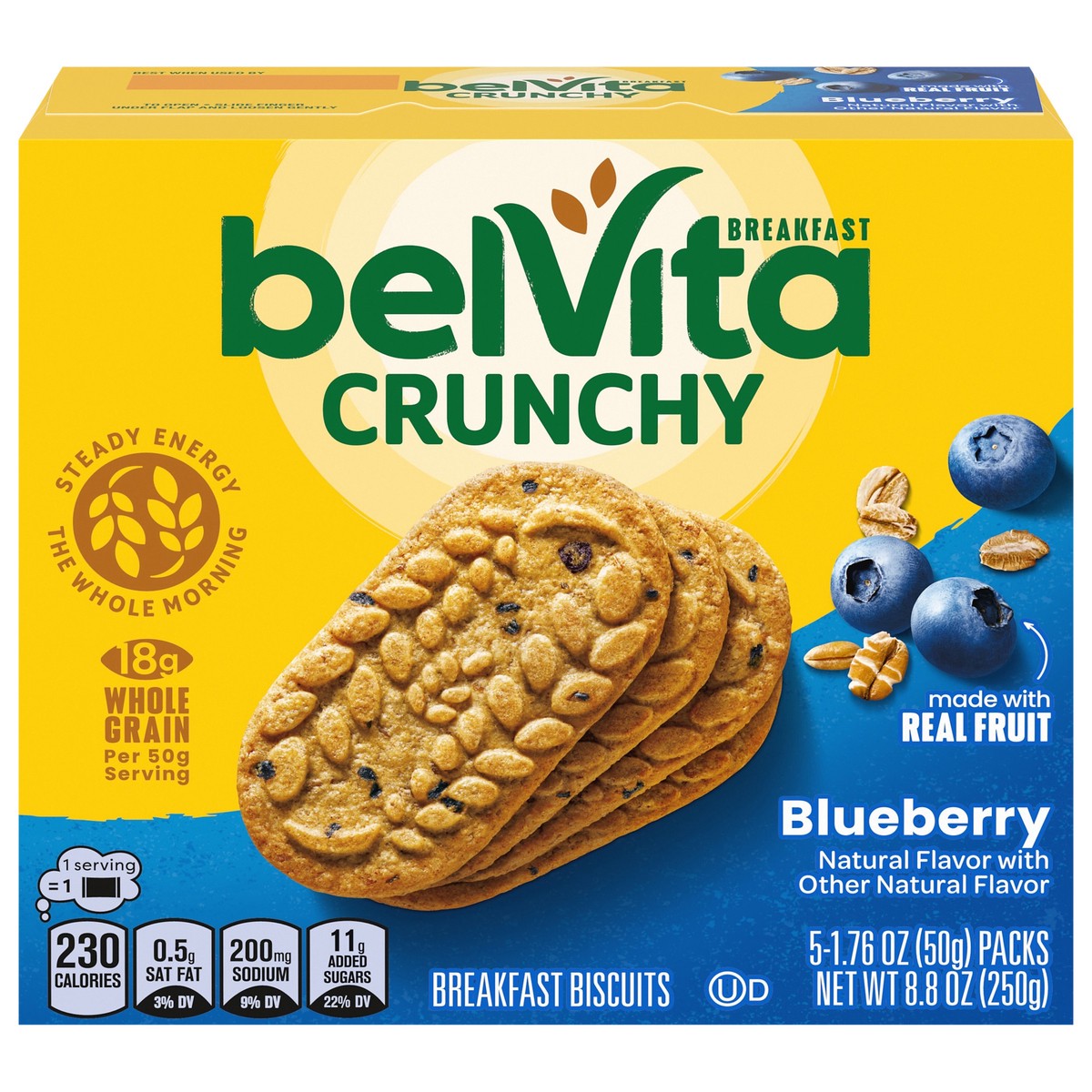 slide 1 of 9, belVita Blueberry Breakfast Biscuits, 5 ct