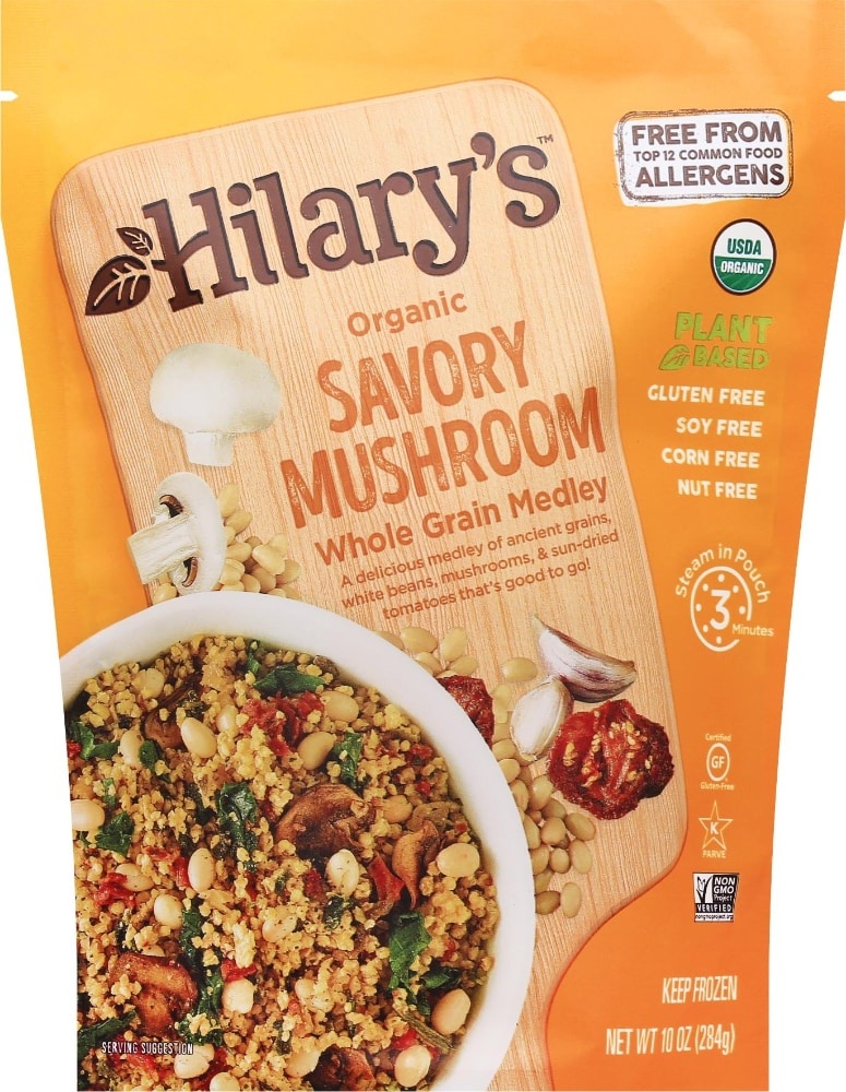 slide 1 of 1, Hilary's Organic Savry Mushroom Whole Grain Medley, 10 oz