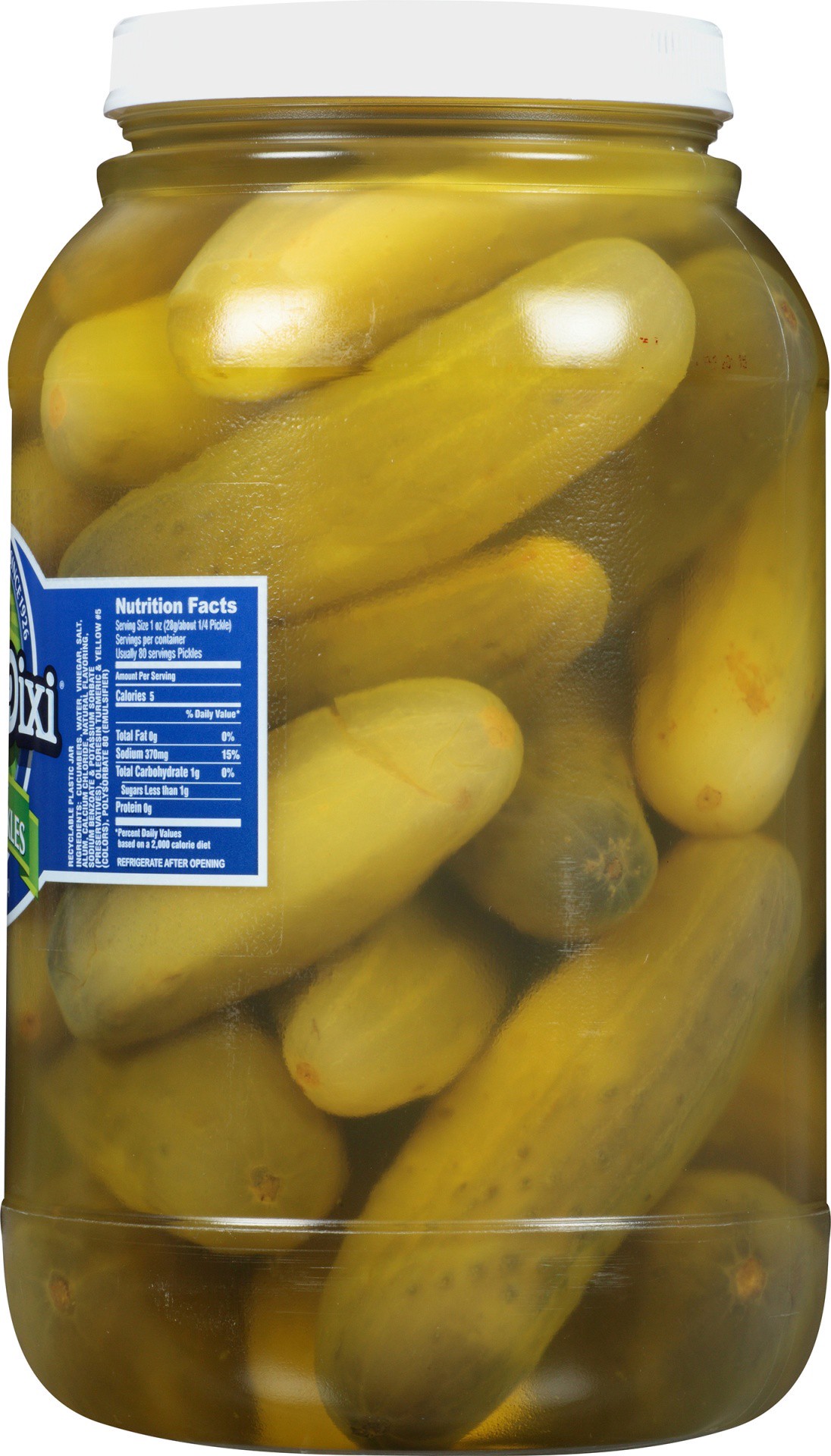 slide 4 of 5, Del-Dixi Sour Pickles, 1 gal