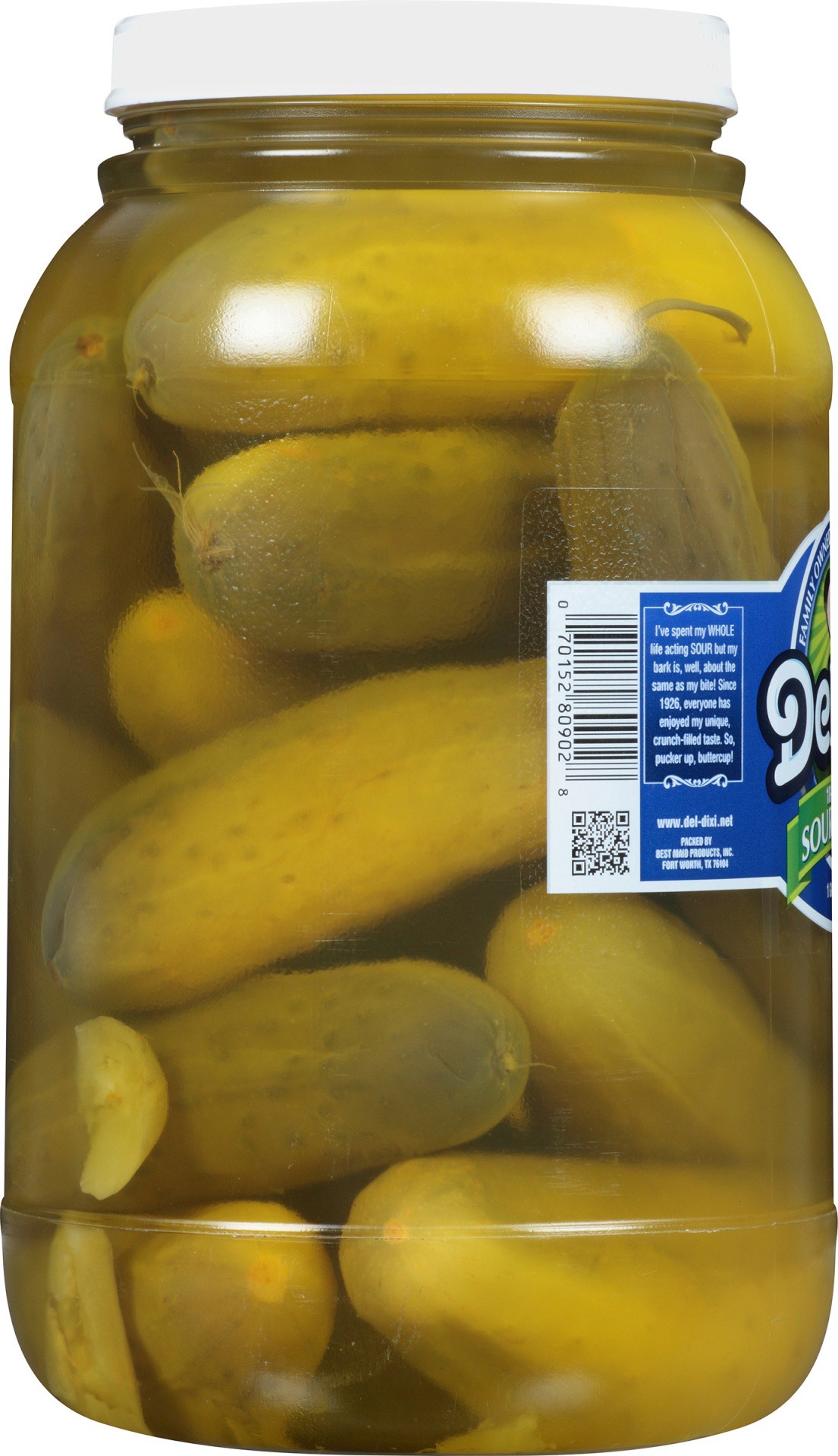 slide 3 of 5, Del-Dixi Sour Pickles, 1 gal