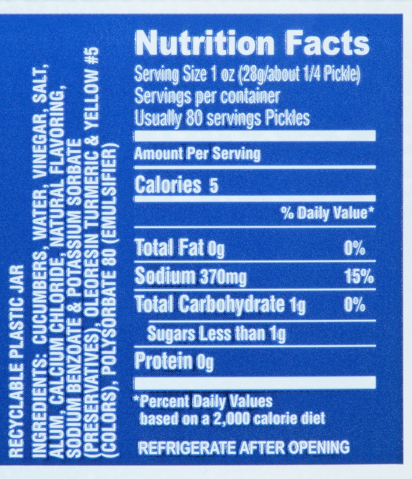 slide 2 of 5, Del-Dixi Sour Pickles, 1 gal
