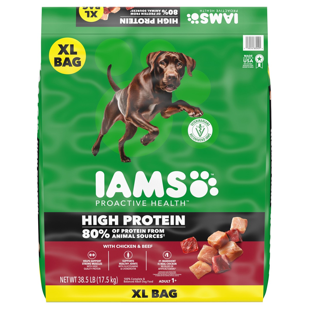 slide 1 of 15, Iams ProActive Health With Chicken & Beef High Protein Dry Dog Food, 38.5 lbs., 38.5 lb