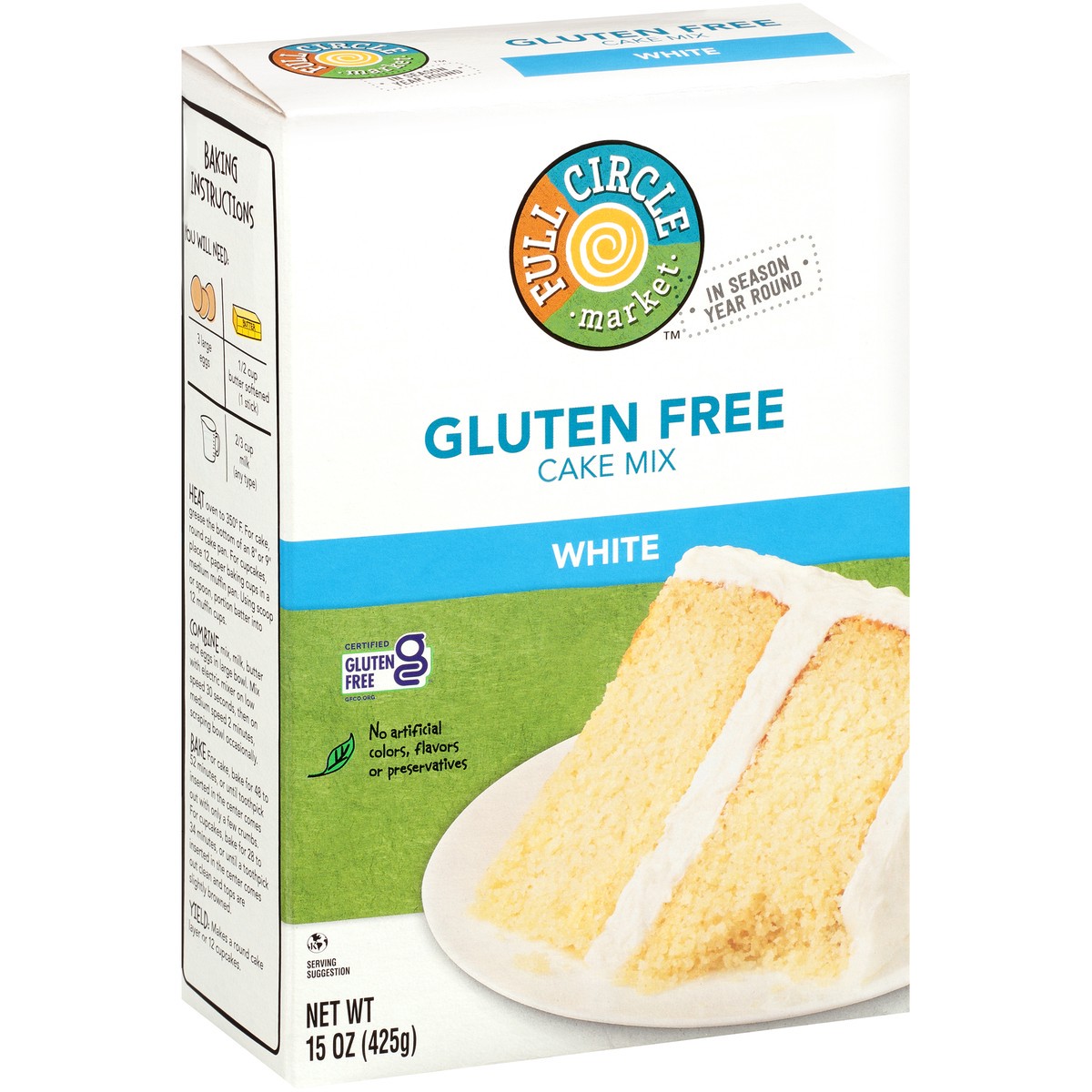 slide 7 of 9, Full Circle Market Gluten Free White Cake Mix 15 oz, 15 oz