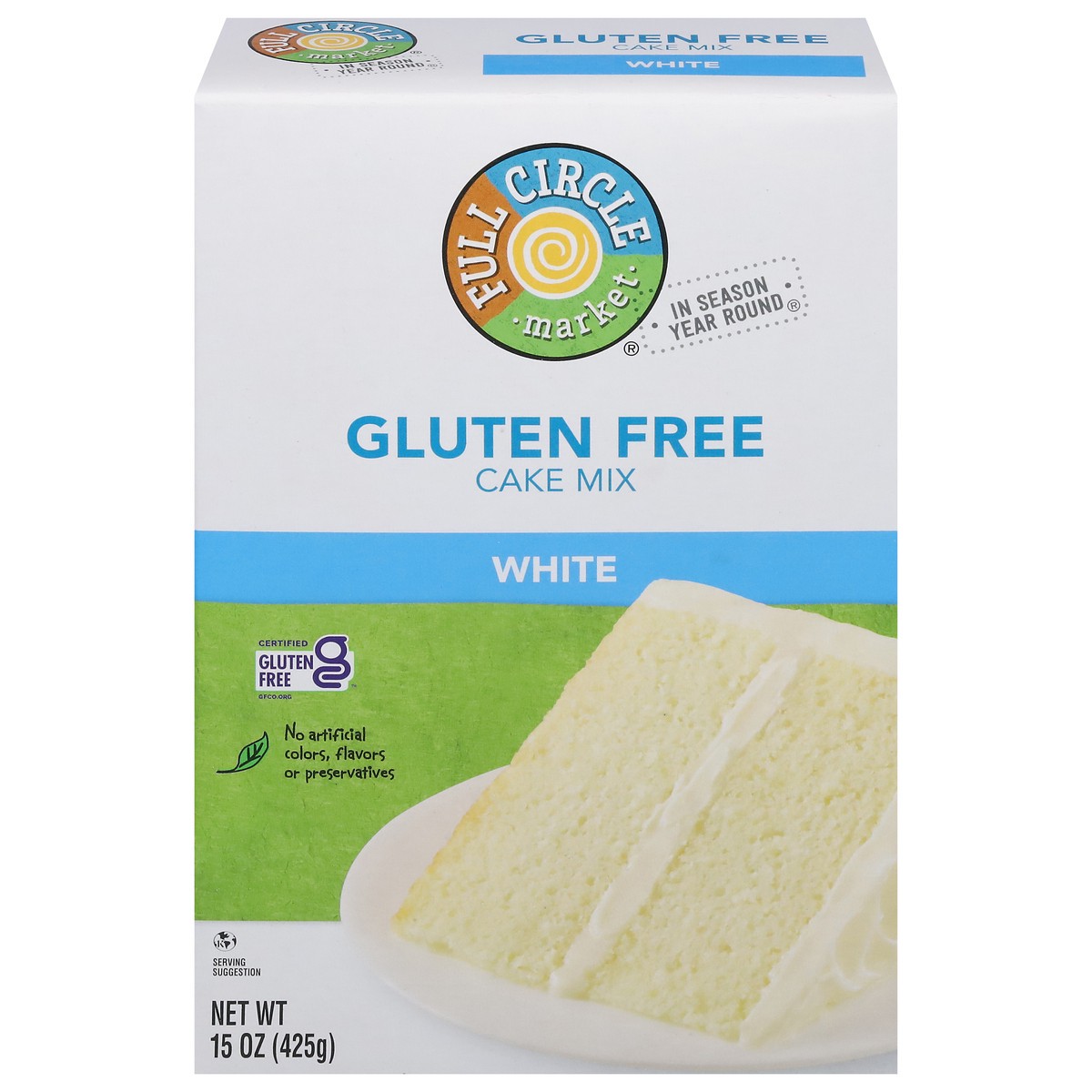 slide 1 of 9, Full Circle Market Gluten Free White Cake Mix 15 oz, 15 oz