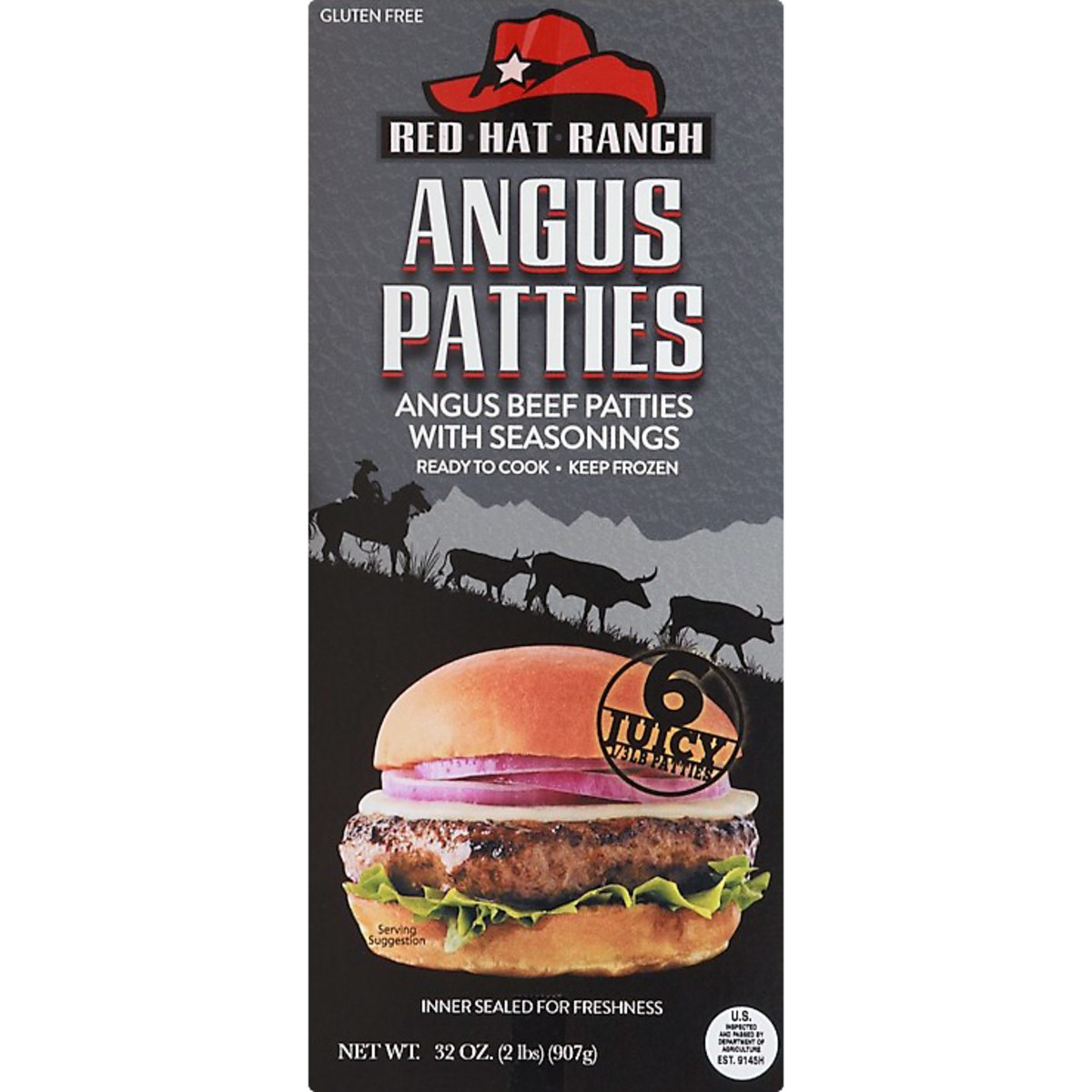 slide 2 of 9, Red Hat Ranch Patties 6 ea, 