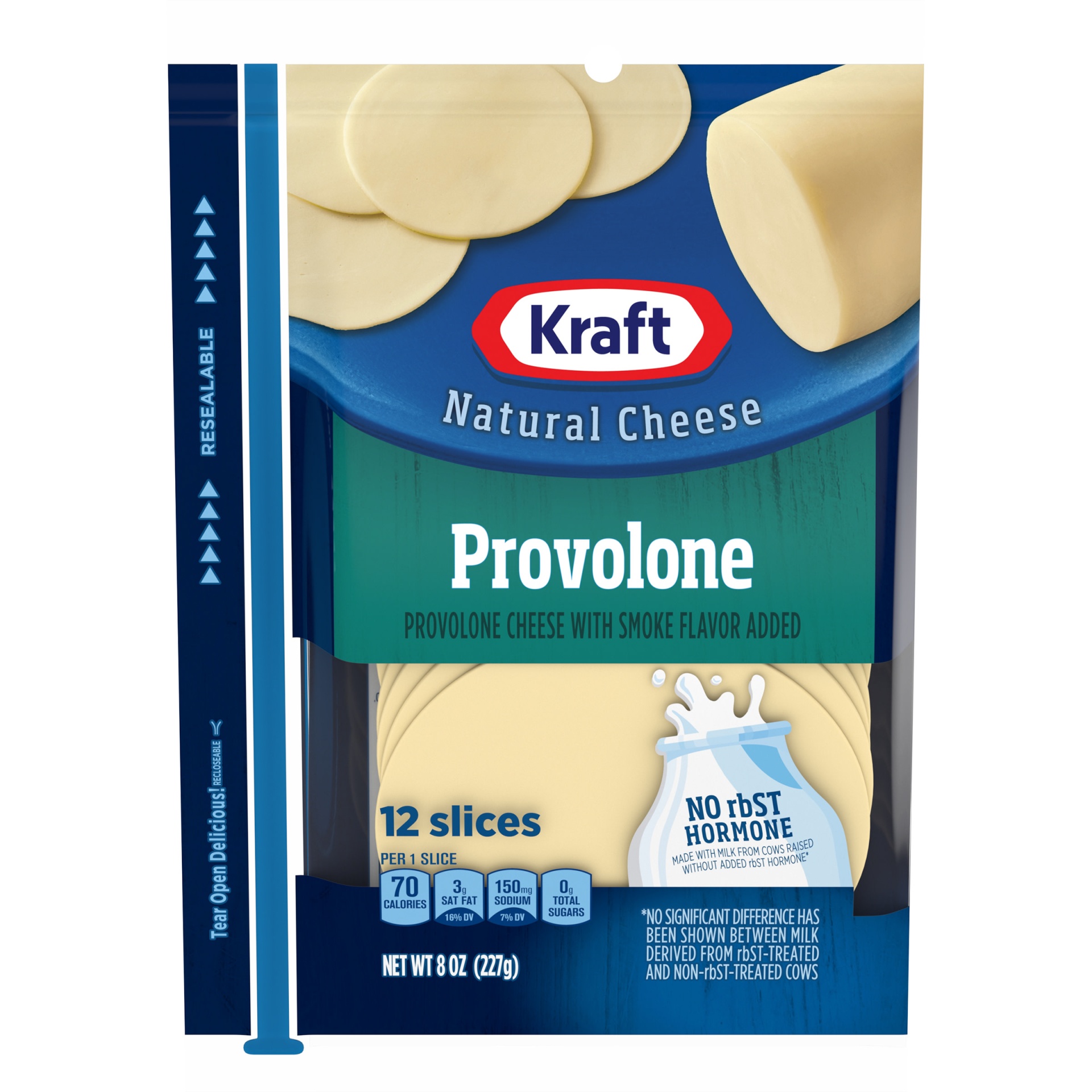 slide 1 of 2, Kraft Provolone Cheese Slices Pack, 8 oz