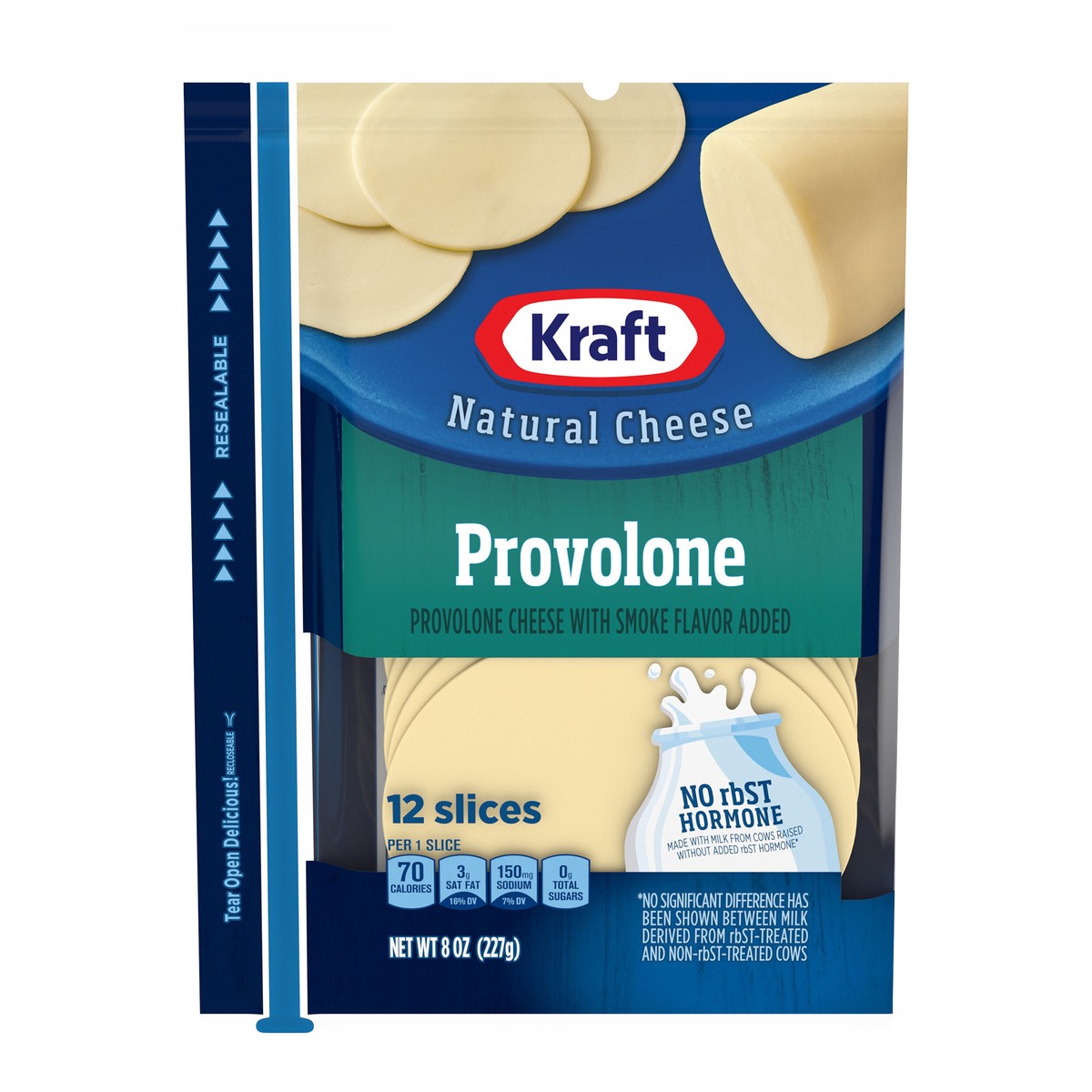 slide 1 of 6, Kraft Provolone Cheese Slices, 12 ct Pack, 227 g