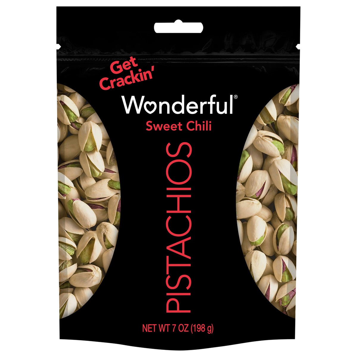 slide 1 of 6, Wonderful Pistachios, In Shell Sweet Chili Flavored Nuts, 7 Ounce Bag, 7 oz
