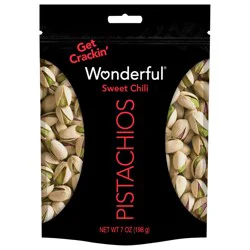 Wonderful Pistachios, In Shell Sweet Chili Flavored Nuts, 7 Ounce Bag