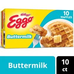 Eggo Frozen Waffles, Buttermilk, 12.3 oz, 10 Count, Frozen