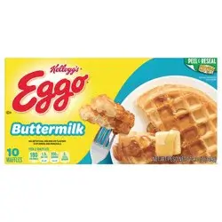 Eggo Frozen Waffles, Buttermilk, 12.3 oz, 10 Count, Frozen