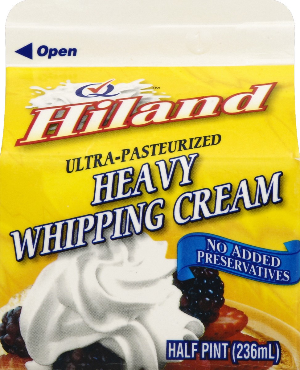 slide 6 of 6, Hiland Dairy Whipping Cream 0.5 pt, 1/2 pint