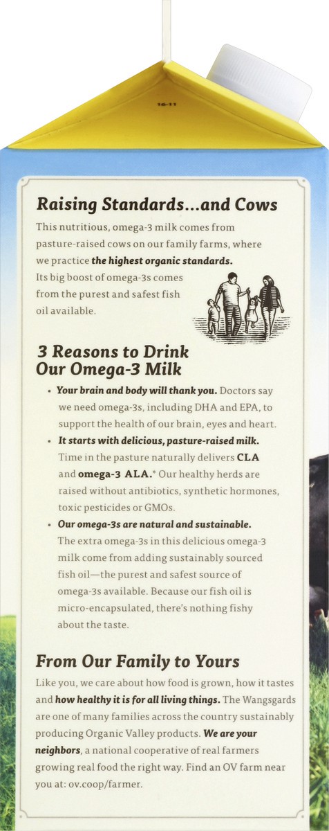 slide 2 of 4, Organic Valley Milk, Reduced Fat, Omega-3, 2% Milk Fat, 1/2 gal