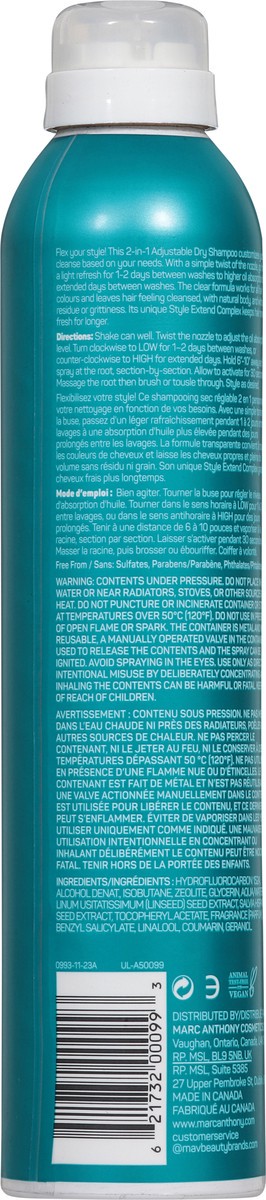 slide 11 of 13, Marc Anthony True Professional Style Flex 2-In-1 Adjustable Dry Shampoo, 7 oz