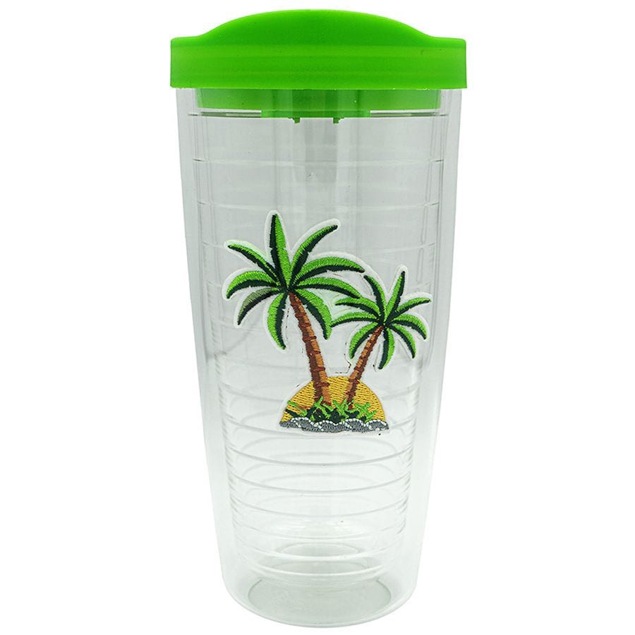 slide 1 of 1, Modern Expressions Double Wall Tumbler, Palm Tree, 1 ct