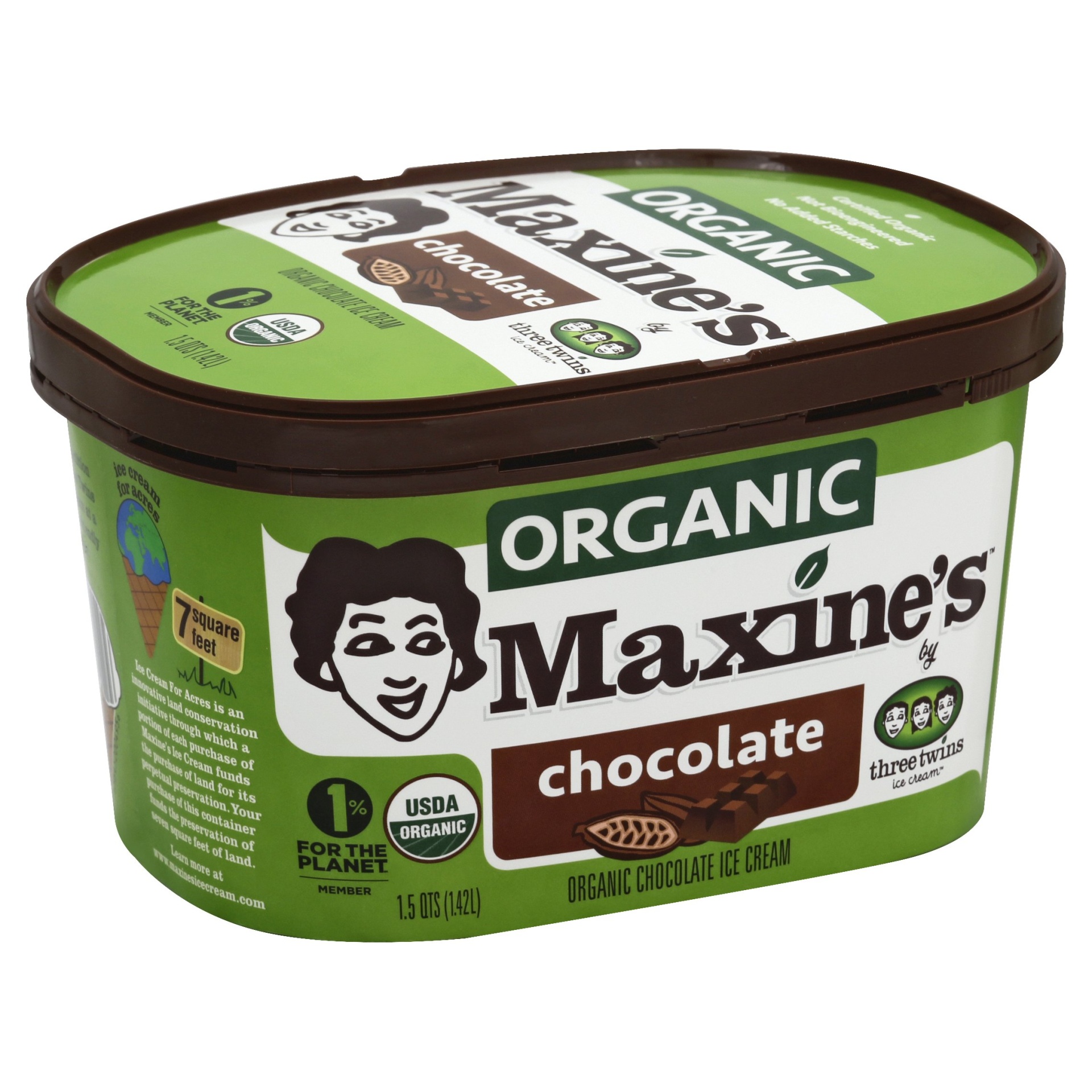 slide 1 of 4, Maxine's Heavenly Organic Chocolate Ice Cream, 48 oz